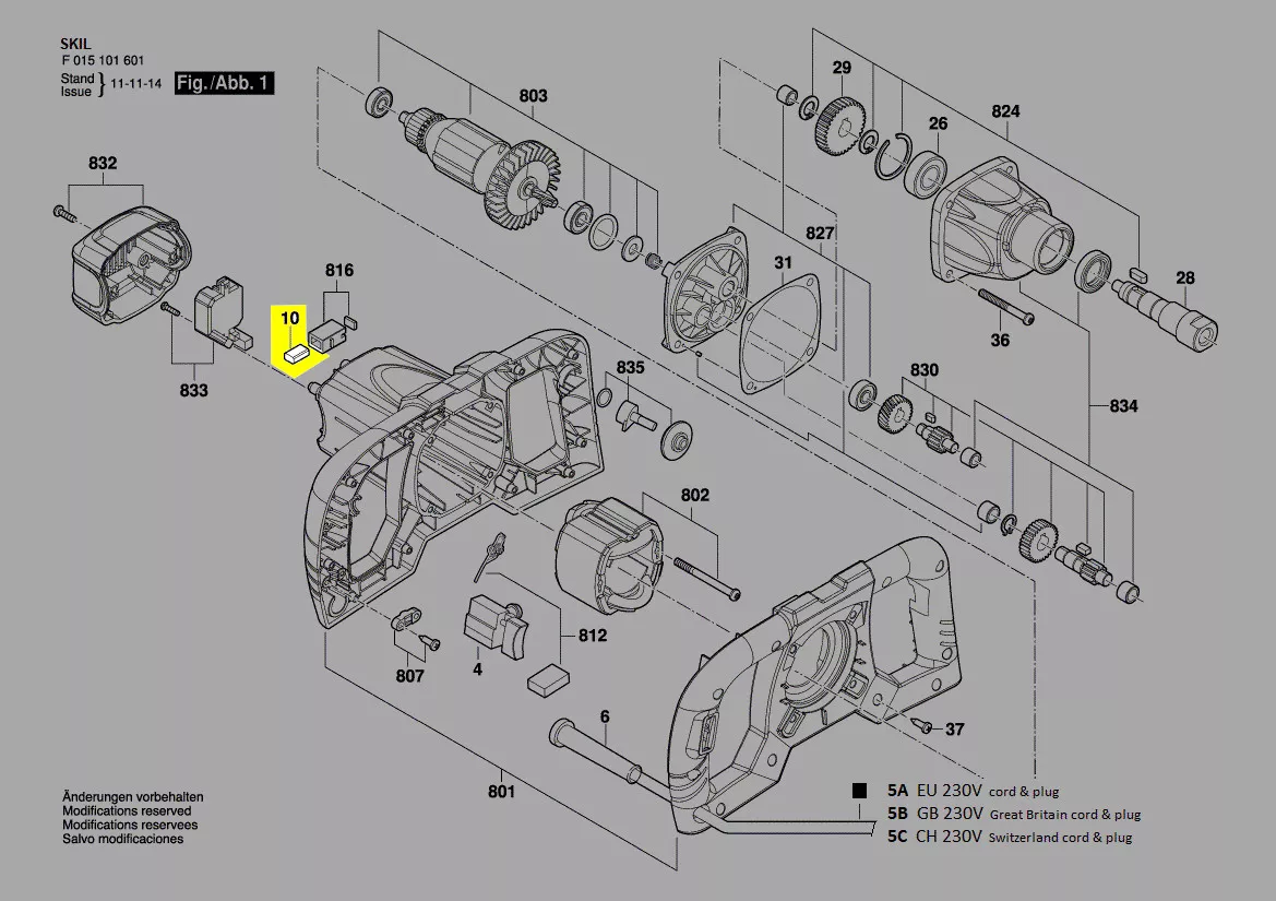 Balais charbon réf. 2610Z03067 Skil
